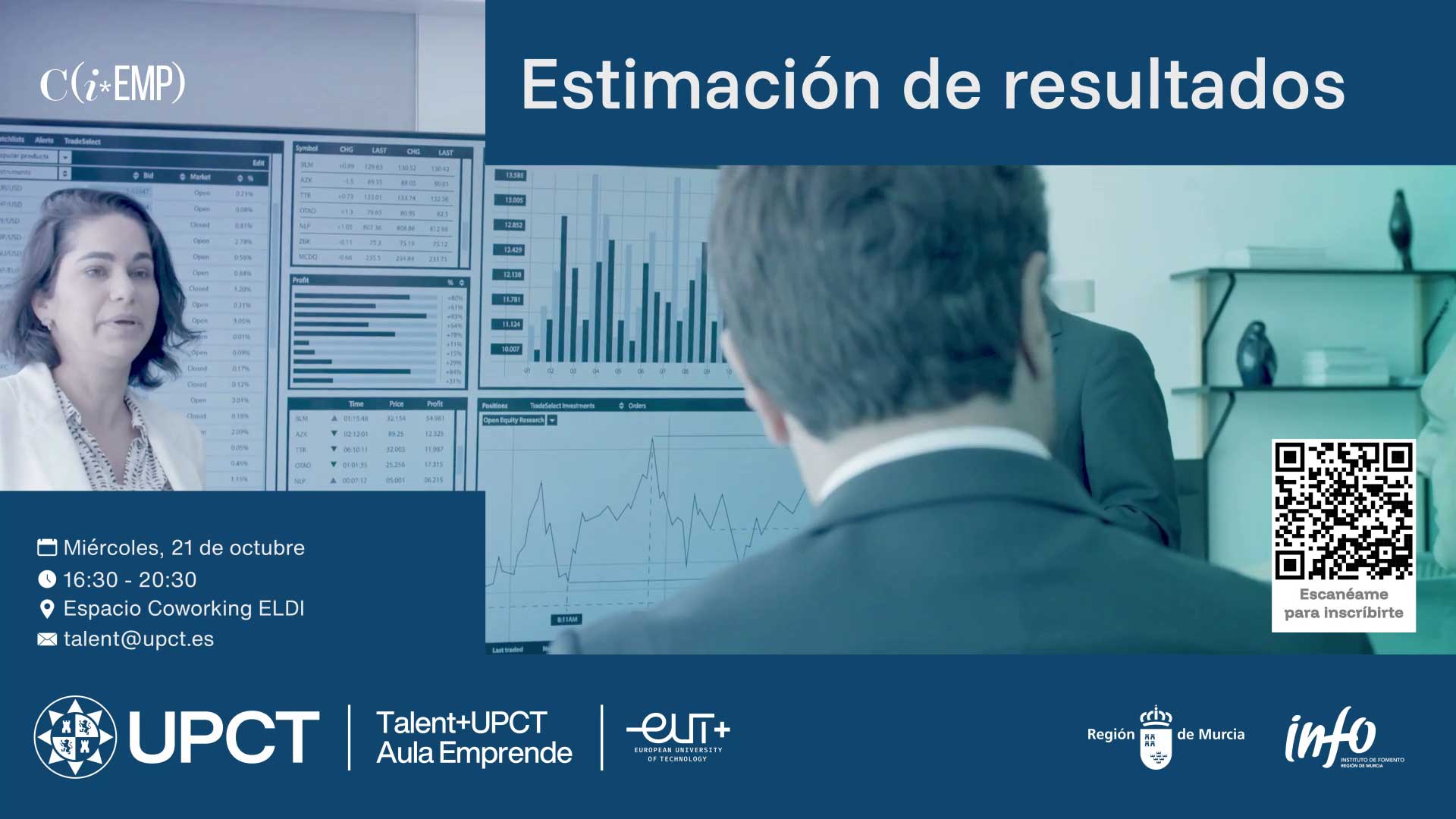 Imagen Aula Emprende UPCT | | Estimación de resultados