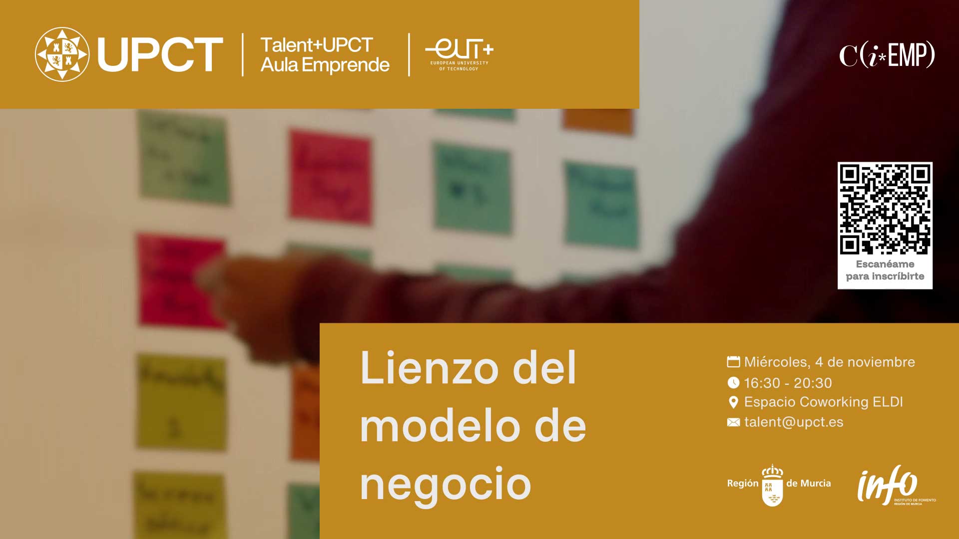 Imagen Aula Emprende UPCT | | Lienzo del modelo de negocio