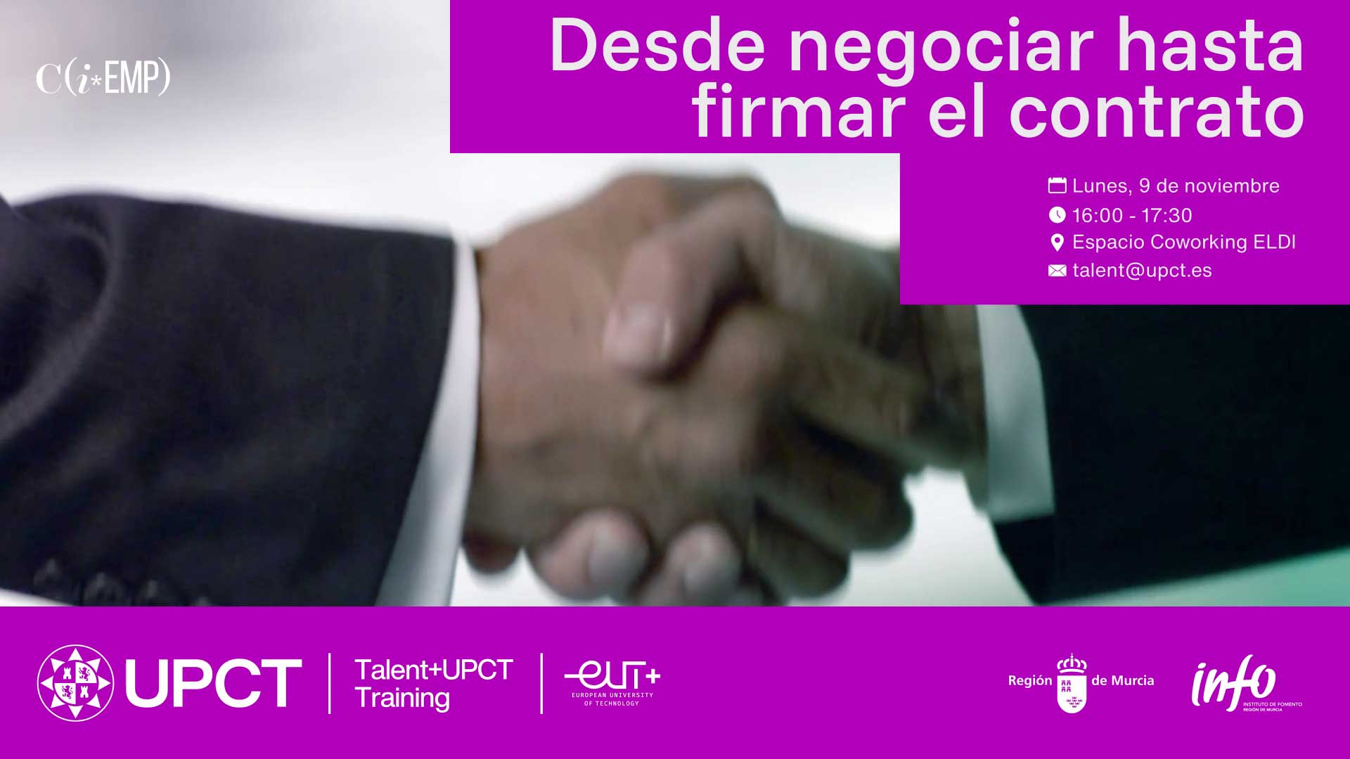Imagen Talent+TRAINING | Desde negociar hasta firmar el contrato