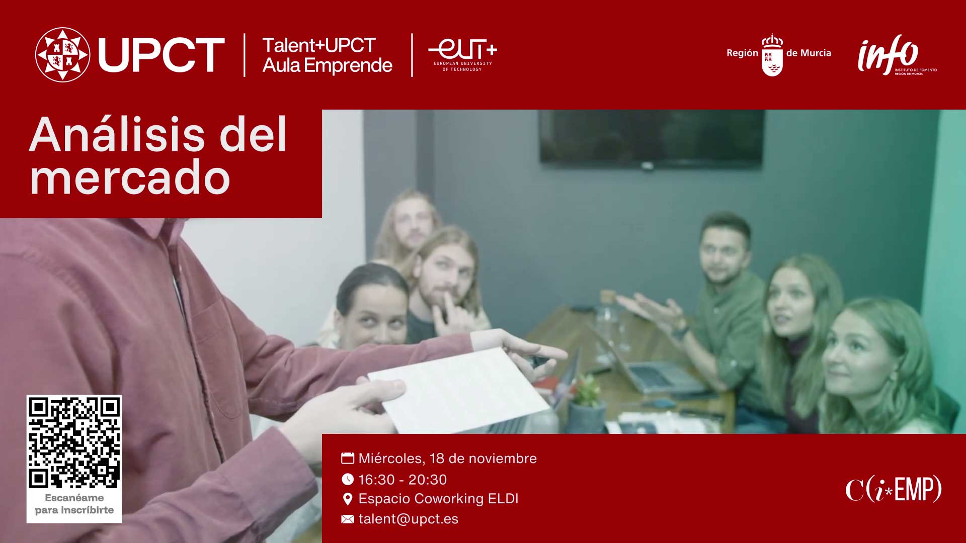 Imagen Aula Emprende UPCT | | Análisis del mercado