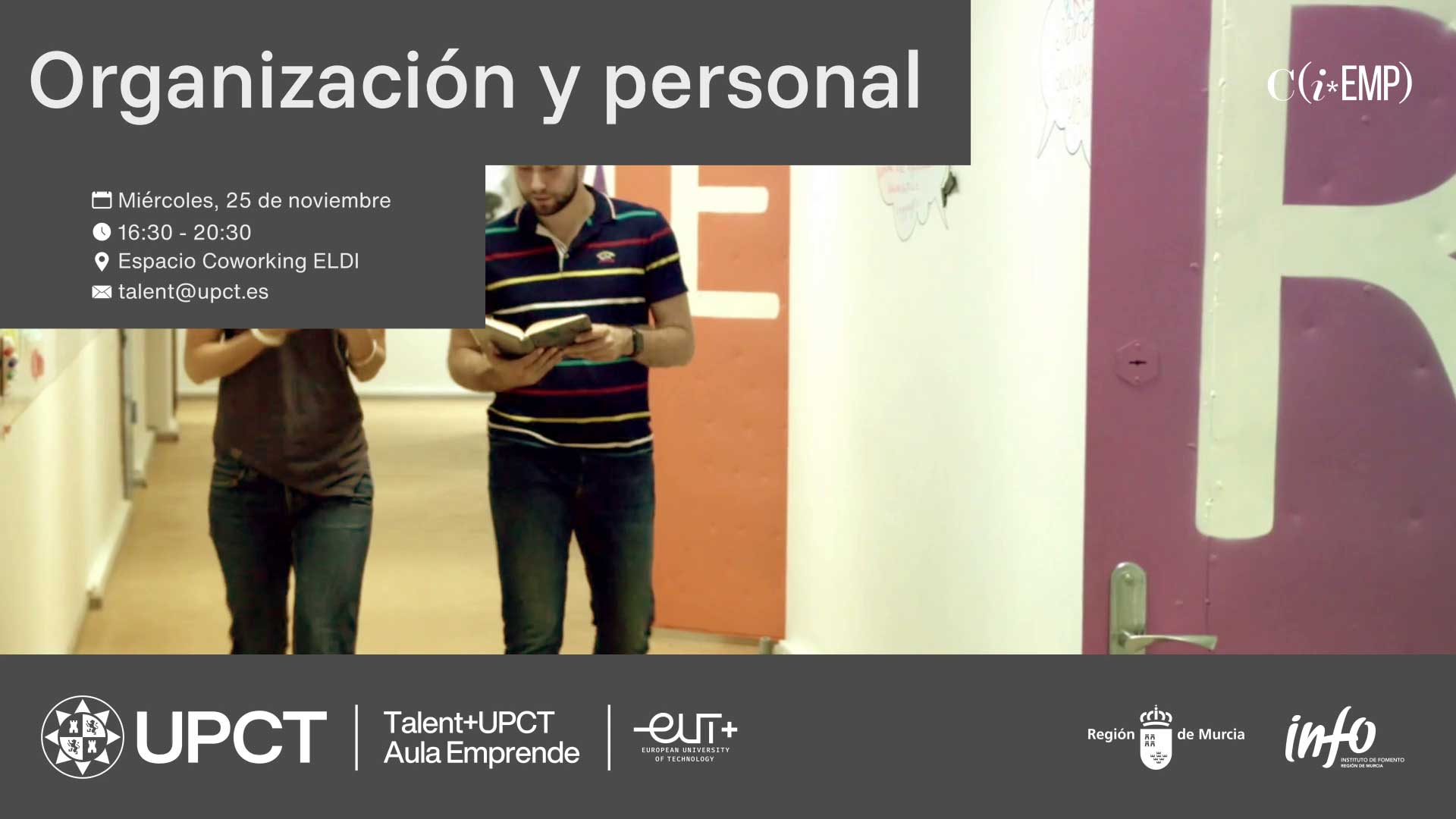 Imagen Aula Emprende UPCT | | Organización y personal